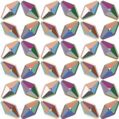 Geometrik şekilli kusursuz desen vektör çizimi