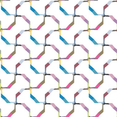 Geometrik şekilli kusursuz desen vektör çizimi
