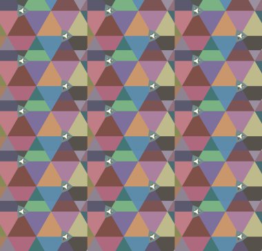 Geometrik şekilli kusursuz desen, vektör illüstrasyonu