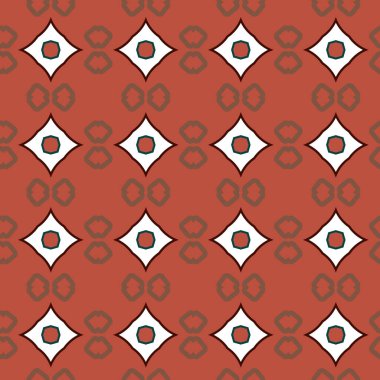 Geometrik şekilli kusursuz desen vektör çizimi