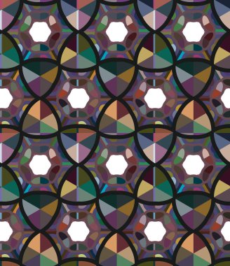 Geometrik şekilli kusursuz desen vektör çizimi