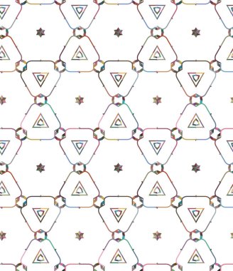 Geometrik şekilli kusursuz desen vektör çizimi