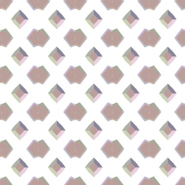 Geometrik şekilli kusursuz desen, vektör illüstrasyonu