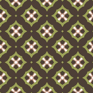 Geometrik şekilli kusursuz desen, vektör illüstrasyonu