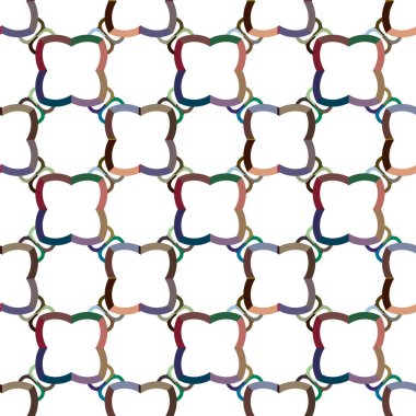 Geometrik şekilli kusursuz desen, vektör illüstrasyonu