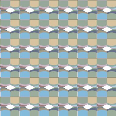 Geometrik şekilli kusursuz desen, vektör illüstrasyonu