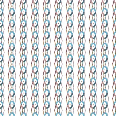 Geometrik şekilli kusursuz desen, vektör illüstrasyonu