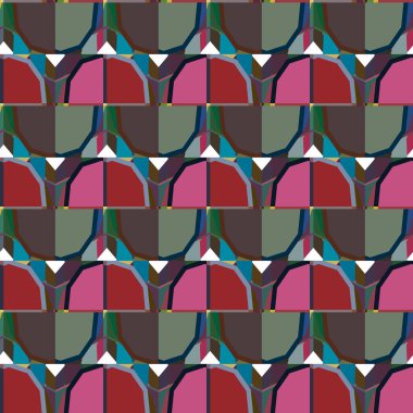 Geometrik şekilli kusursuz desen, vektör illüstrasyonu