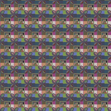 Geometrik şekilli kusursuz desen, vektör illüstrasyonu