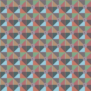 Geometrik şekilli kusursuz desen, vektör illüstrasyonu