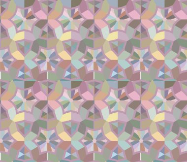 Geometrik şekilli kusursuz desen vektör çizimi