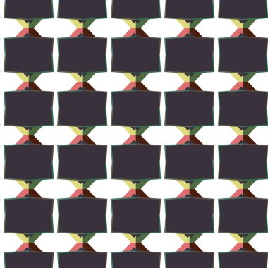 Geometrik şekilli kusursuz desen vektör çizimi