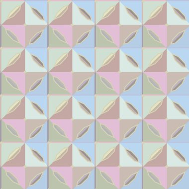 Geometrik şekilli kusursuz desen, vektör illüstrasyonu