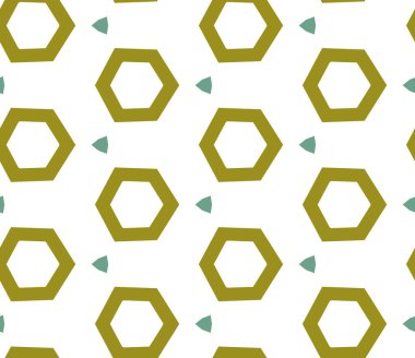 Geometrik şekilli kusursuz desen, vektör illüstrasyonu