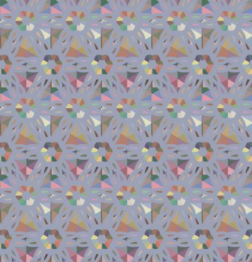 Geometrik şekilli kusursuz desen, vektör illüstrasyonu