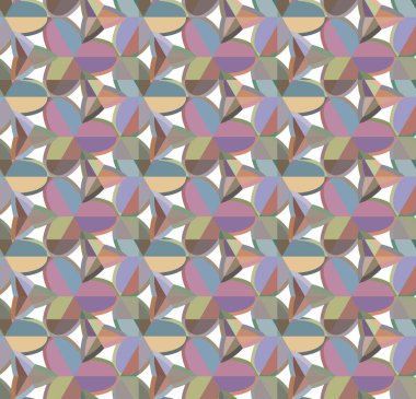 Geometrik şekilli kusursuz desen, vektör illüstrasyonu