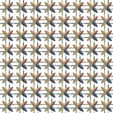 Geometrik şekilli kusursuz desen vektör çizimi