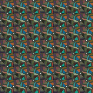 Geometrik şekilli kusursuz desen, vektör illüstrasyonu