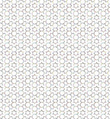 Geometrik şekilli kusursuz desen, vektör illüstrasyonu