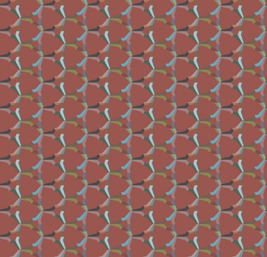 Geometrik şekilli kusursuz desen, vektör illüstrasyonu