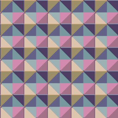 Geometrik şekilli kusursuz desen, vektör illüstrasyonu