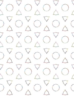 Geometrik şekilli kusursuz desen vektör çizimi