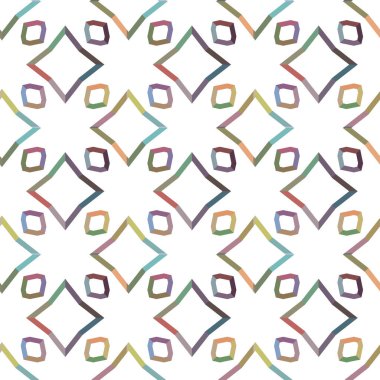 Geometrik şekilli kusursuz desen, vektör illüstrasyonu