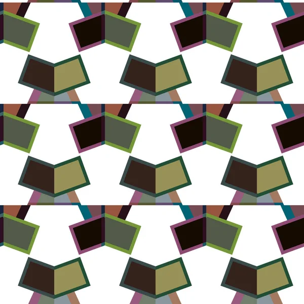 具有几何形状的无缝图案 矢量插图 — 图库矢量图片