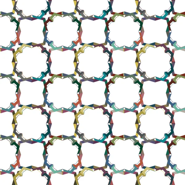 Padrão Sem Costura Com Formas Geométricas Ilustração Vetorial — Vetor de Stock