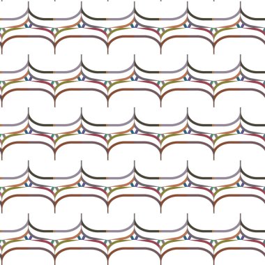 Geometrik şekilli kusursuz desen, vektör illüstrasyonu