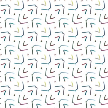 Geometrik şekilli kusursuz desen, vektör illüstrasyonu