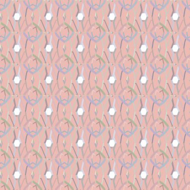 Geometrik şekilli kusursuz desen, vektör illüstrasyonu