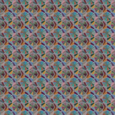 Geometrik şekilli kusursuz desen, vektör illüstrasyonu