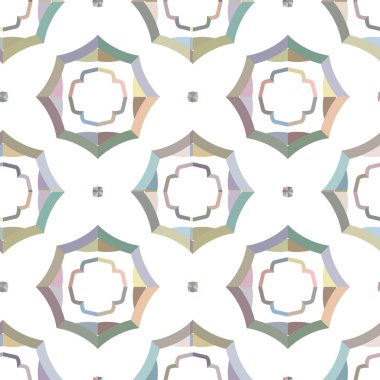 Geometrik şekilli kusursuz desen vektör çizimi