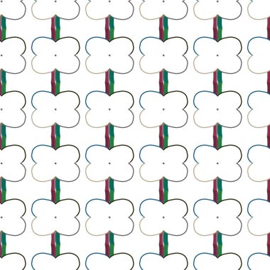 Geometrik şekilli kusursuz desen vektör çizimi