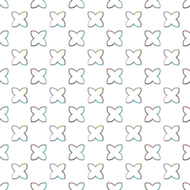 Geometrik şekilli kusursuz desen, vektör illüstrasyonu