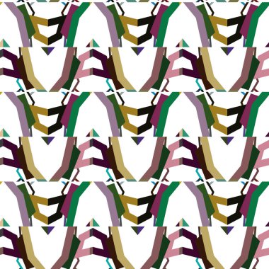 Geometrik şekilli kusursuz desen, vektör illüstrasyonu