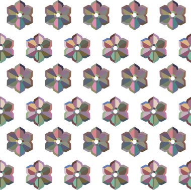 Geometrik şekilli kusursuz desen vektör çizimi