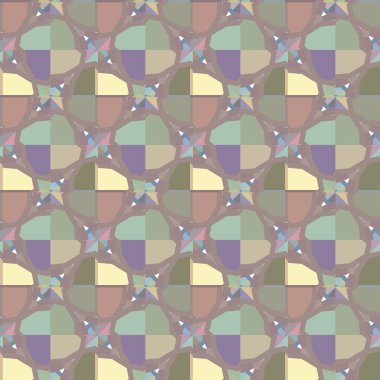 Geometrik şekilli kusursuz desen, vektör illüstrasyonu