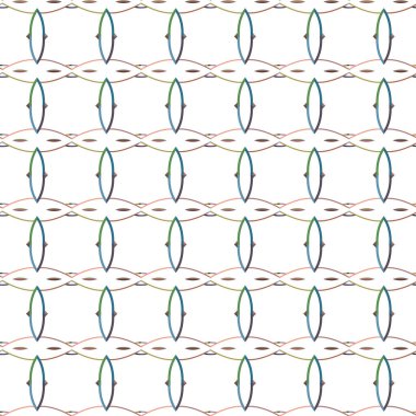 Geometrik şekilli kusursuz desen, vektör illüstrasyonu