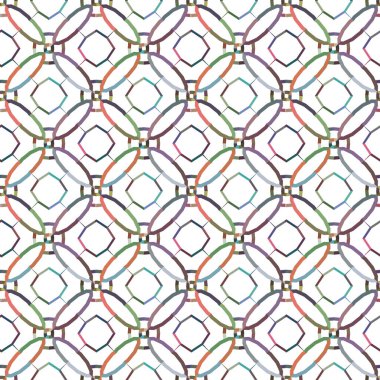 Geometrik şekilli kusursuz desen, vektör illüstrasyonu