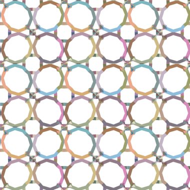 Geometrik şekilli kusursuz desen, vektör illüstrasyonu