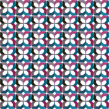 Geometrik şekilli kusursuz desen vektör çizimi