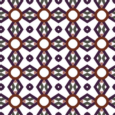 Geometrik şekilli kusursuz desen, vektör illüstrasyonu