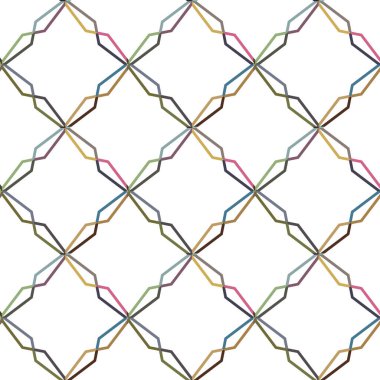 Geometrik şekilli kusursuz desen, vektör illüstrasyonu