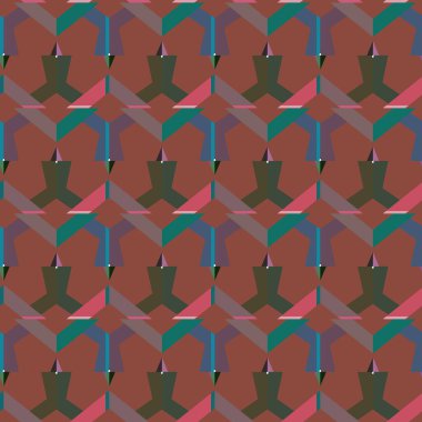 Geometrik şekilli kusursuz desen vektör çizimi