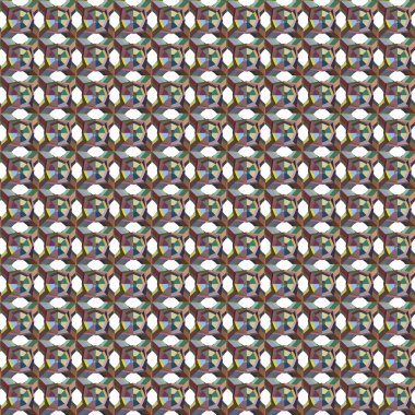 Geometrik şekilli kusursuz desen, vektör illüstrasyonu