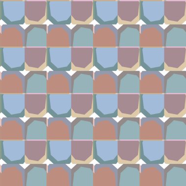 Geometrik şekilli kusursuz desen vektör çizimi