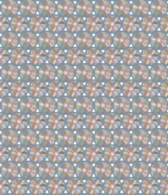 Geometrik şekilli kusursuz desen, vektör illüstrasyonu