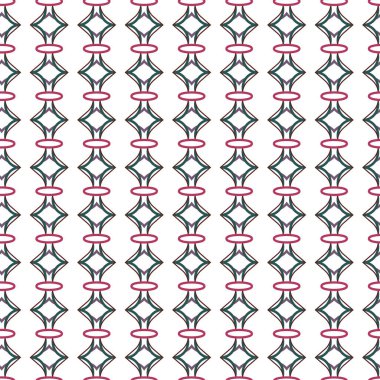 Geometrik şekilli kusursuz desen, vektör illüstrasyonu